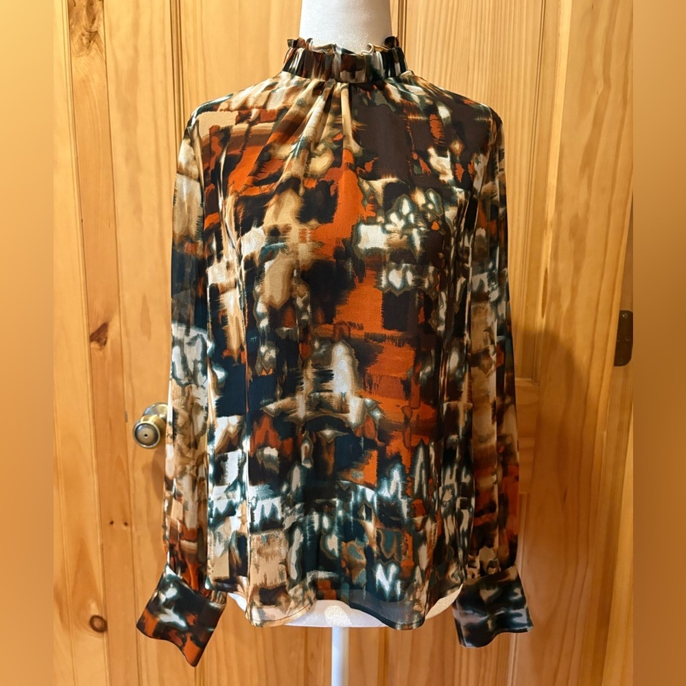 Calvin Klein Women's Printed high neck Top size S